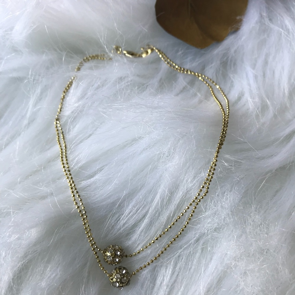 🆕 Double Strand Double Ball Gold Anklet - Picture 2 of 4
